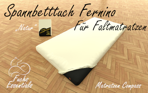 Spannbetttuch 112x180x11 Fernino natur - besonders geeignet fuer Gaestematratzen
