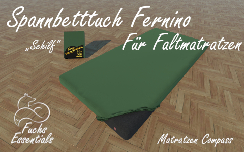 Bettlaken 112x180x11 Fernino schilf - ideal fuer Klappmatratzen
