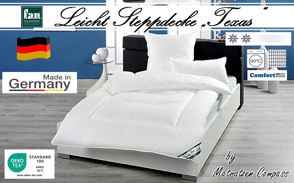 FAN-Leichte-Zudecke-Sommerdecke-Texas Kugelfaser - Leicht - Steppdecke Texas