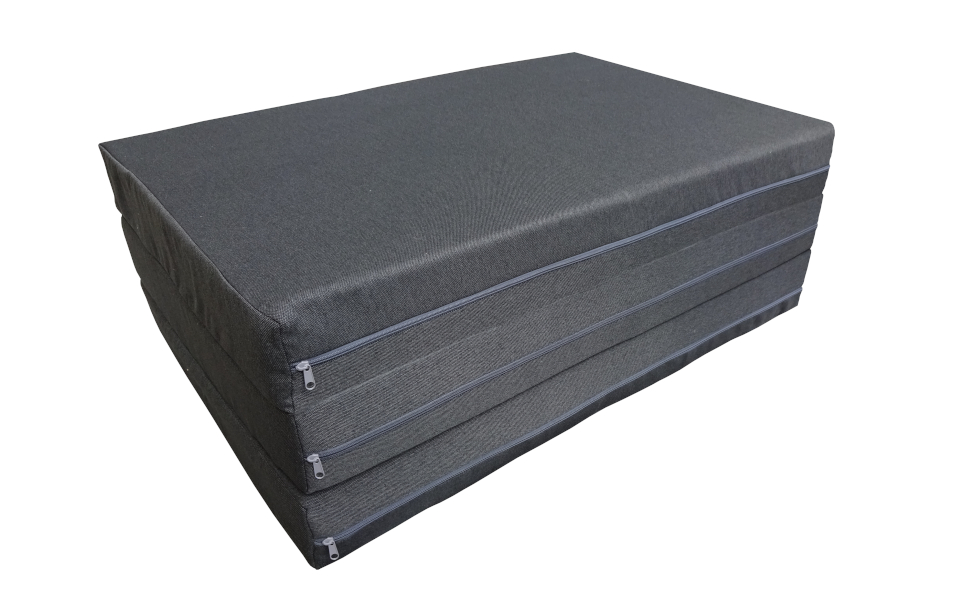 Faltmatratze-100-x-200-x-11-cm-Palermo-mit-Moebelbezugsstoff-Palo-Extra-von-Matratzen-Compass Faltbare Matratze  100x200x11 cm grau Palermo Vivo