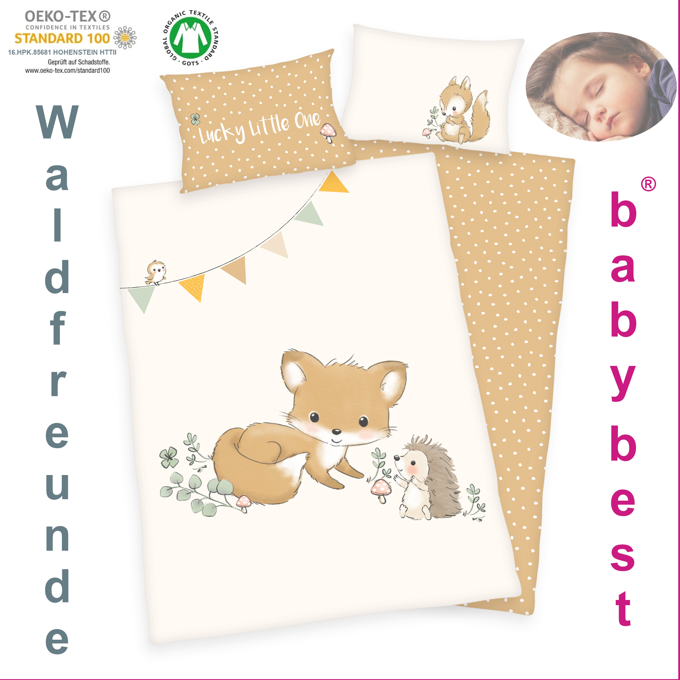 baumwoll-baby-bettwaesche-babybest-waldfreunde-schoene-bettwaesche-kleinkinder-100-135-cmifriZMYIERP3H Babybettwäsche Waldfreunde 100 x 135 Renforce mit Kissenbezug 40 x 60 cm