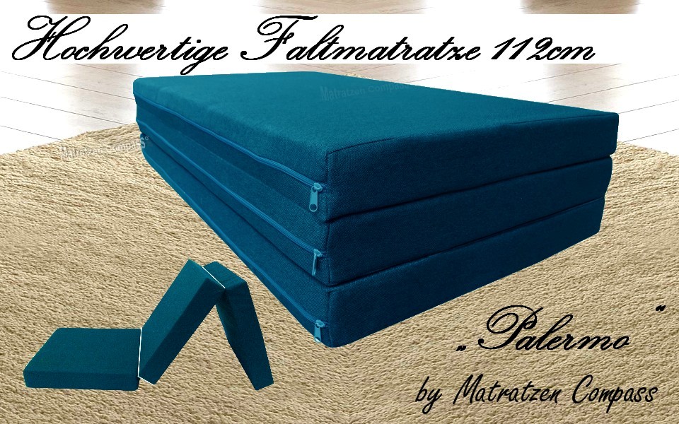 Faltbare Matratze  112x200x11 cm blau Palermo ideal für VW Caddy