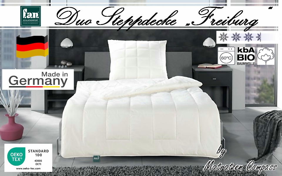 FAN-Duo-Bett-Duo-Decke-Baumwolle-Freiburg Bio Baumwoll - Duo - Steppdecke Freiburg