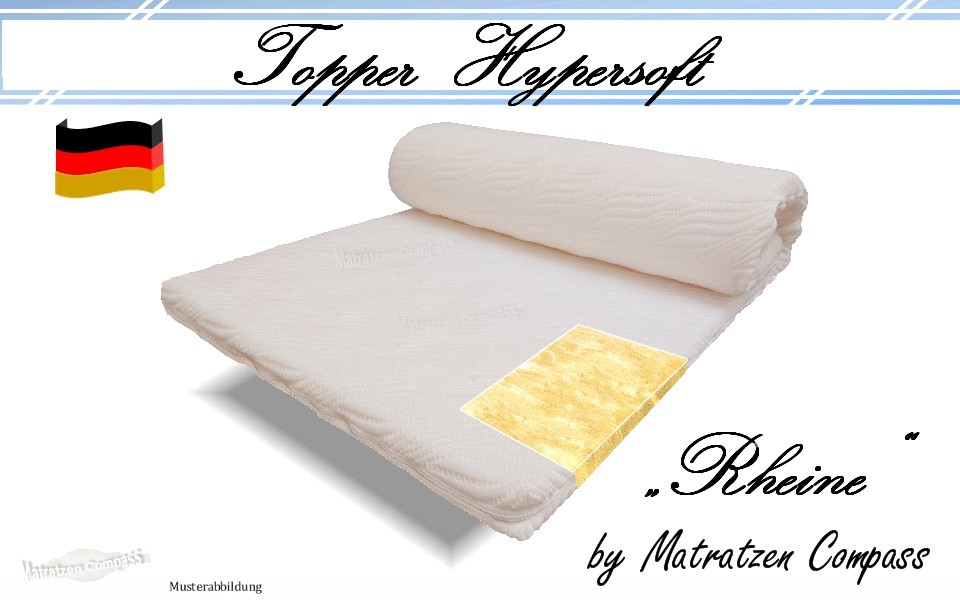 Matratzen-Topper-Hypersoft-Rheine-Max Matratzentopper Rheine Max mit Hypersoft- Kaltschaum 6 cm hoch
