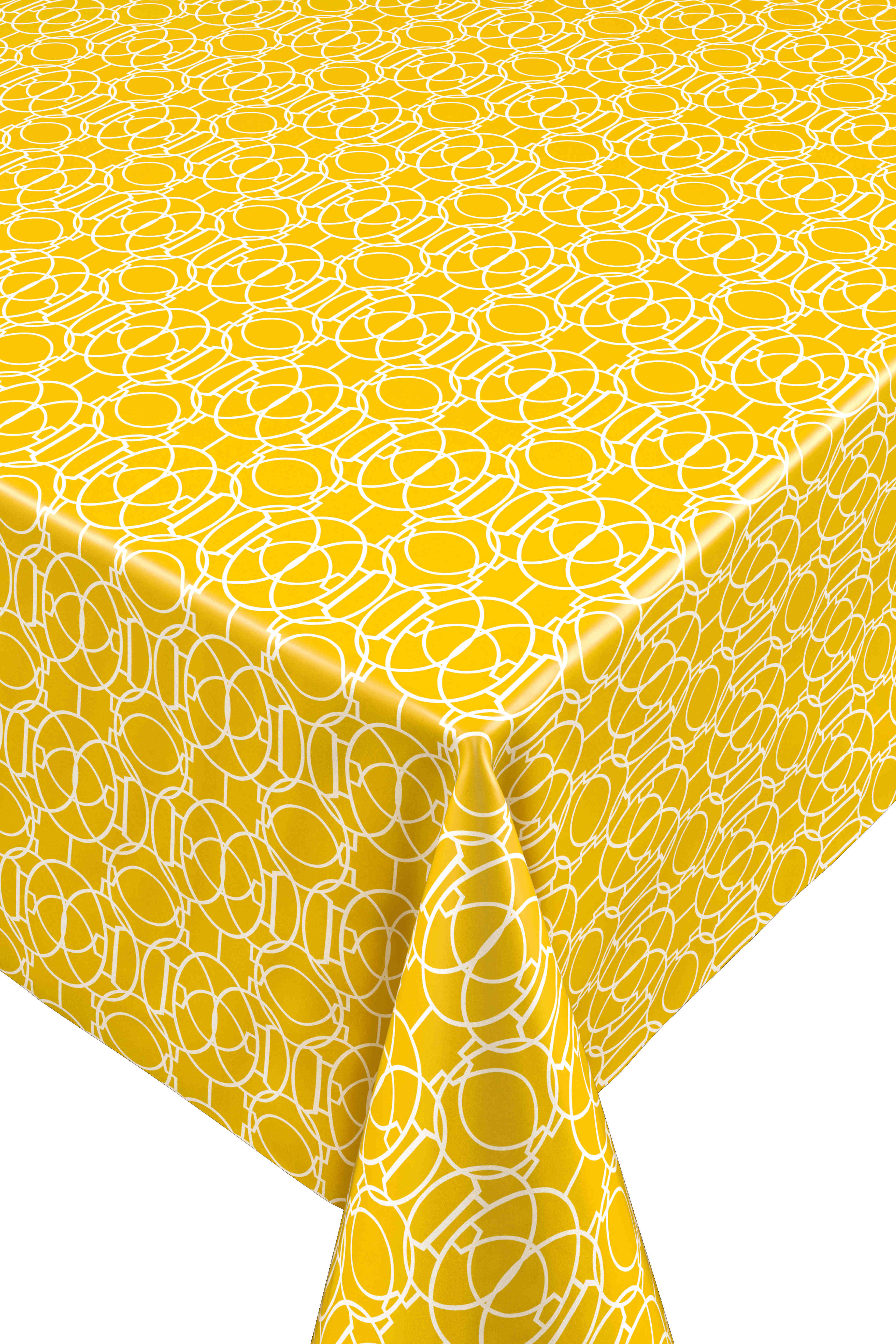 tischdecke-abwischbar-wachstuch-zuschnitt-meterware-graphic-yellow-gelb WACHSTUCH Graphic Yellow