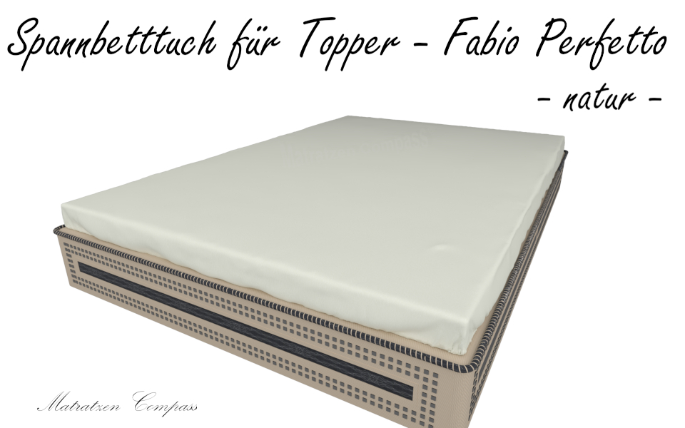 Spannbetttuch Fabio Perfetto für Matratzentopper bis 12 cm Höhe - Qualität aus dem Erzgebirge