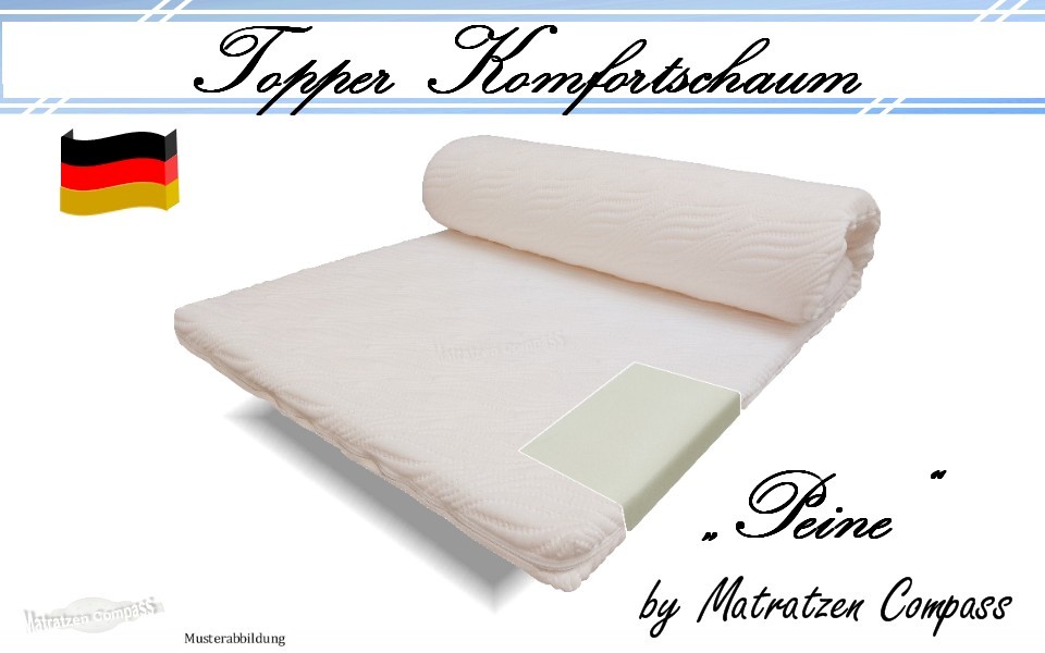 Matratzen-Topper-Kofortschaum-Peine Matratzentopper Peine 4 cm mit Komfortschaumtopper hoch