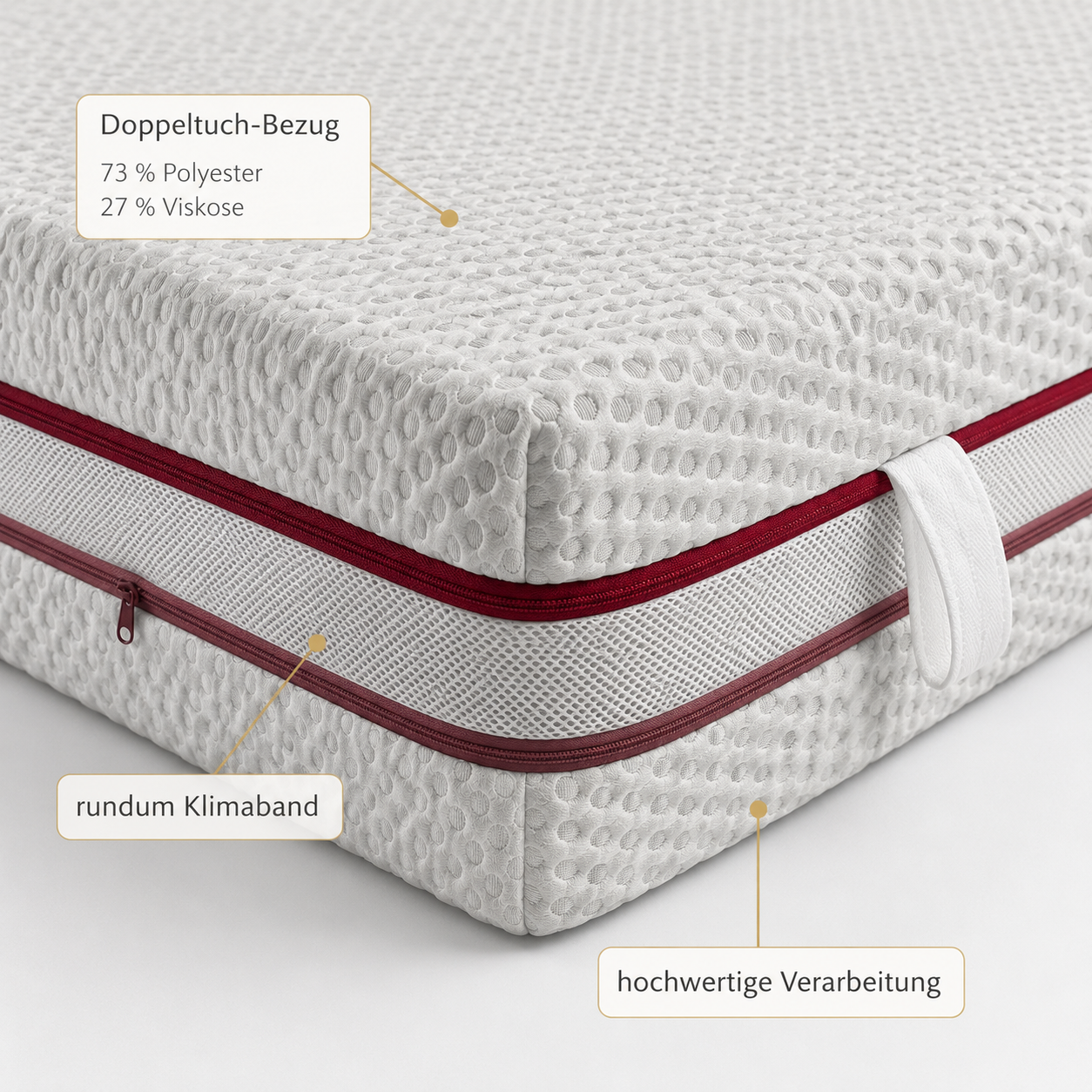 Taschenfederkern-Wendematratze Brinkhaus BigStar XXL H3/H4 – 90 x 200 cm