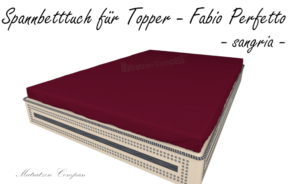Spannbetttuch Fabio Perfetto für Matratzentopper bis 8 cm Höhe - Qualität aus dem Erzgebirge