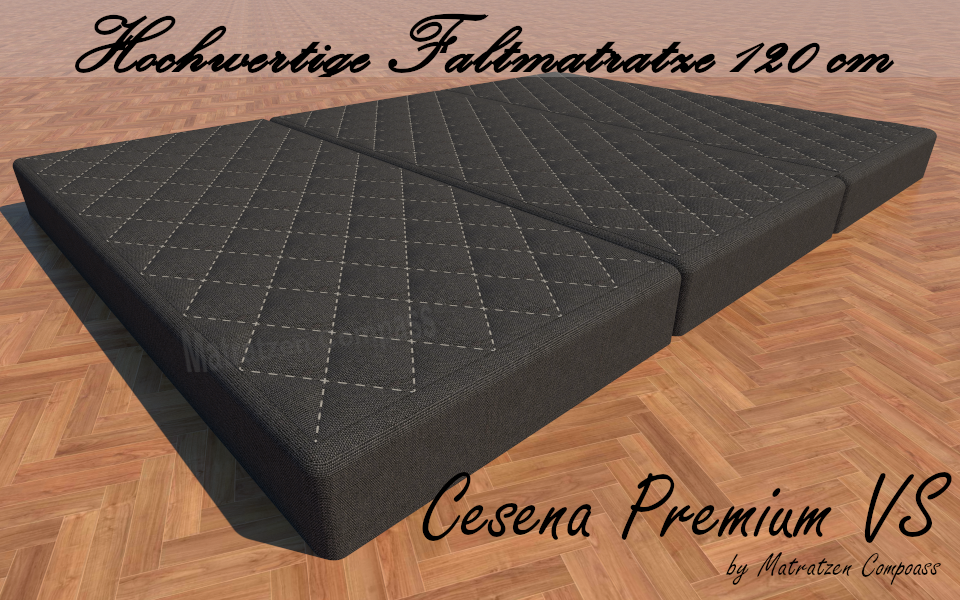 cesena-kaltschaum-viscoschaum-3-teilige-faltmatratze-klappmatratze-120-x-200-x-14-cm-neu Cesena Premium VS 120x200x14 cm 3 - teilige faltbare Kaltschaummatratze mit Viscoschaum grau
