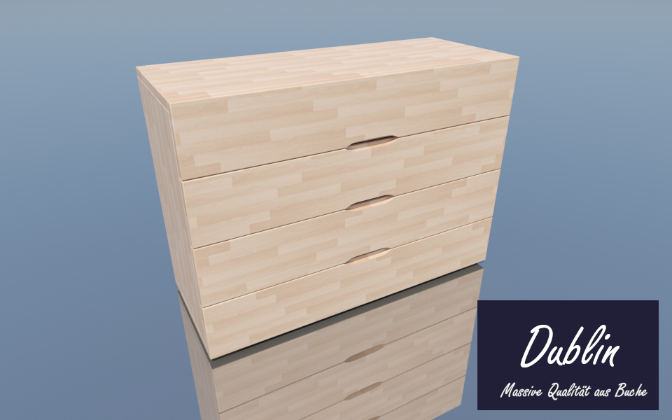 Besonders-hochwertige-Kommode-Dublin-Buche-natur-geoelt-120x88x45-natuerlich-nachhaltig Kommode Dublin Buche 120x88x45 cm - natürlich nachhaltig