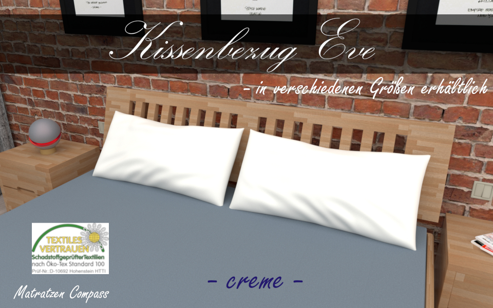 besonders-guenstiger-kissenbezug-40-x-60-eve-creme-Oekotex-BaumwolleVQEl7JZ0e7b8H Kissenbezug Eve - für längliche Kissen