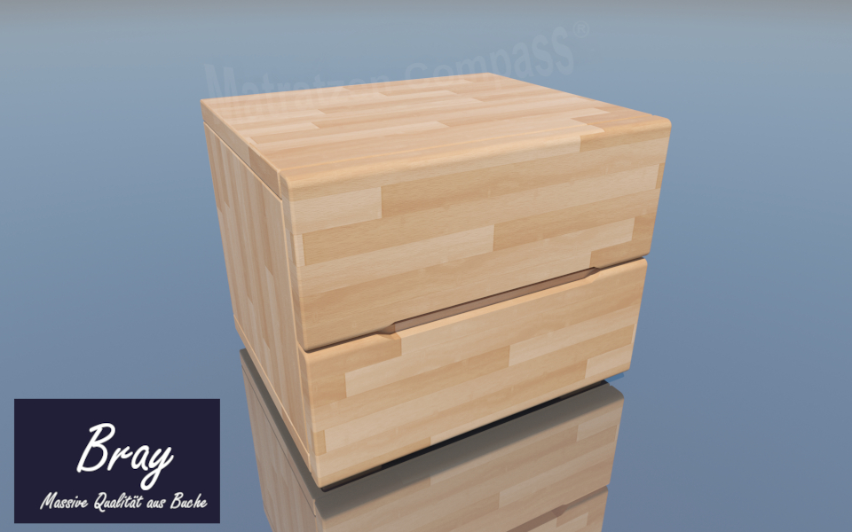 Nachttisch Bray Buche 48x40x39 - Echtholz massiv Nachttisch Bray Buche 48x40x39 - Echtholz massiv