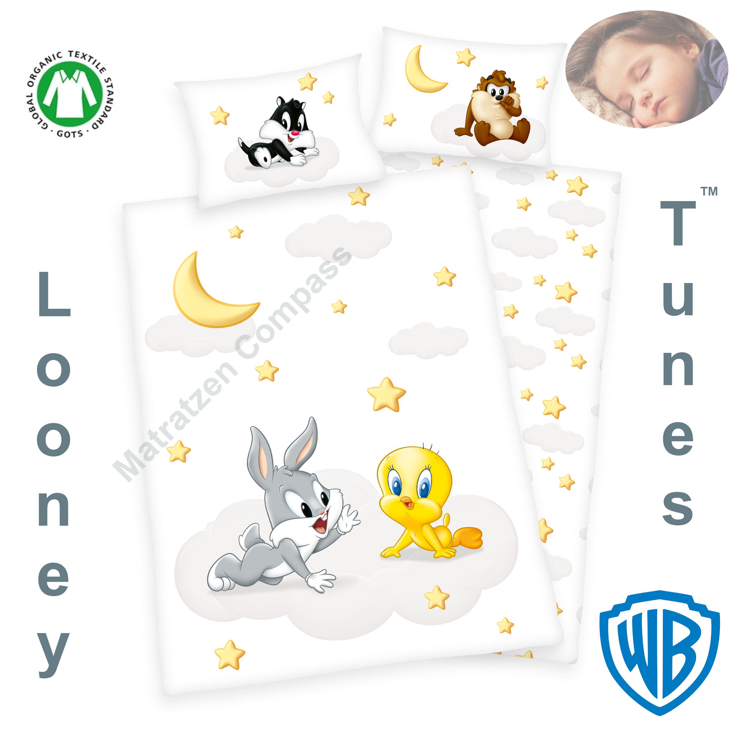looney-tunes-babybettwaesche-kleinkinderbettwaesche-bettbezug-baumwoll-bettwaesche-100-135-cmV7KLrjGfZX3dK Babybettwäsche Looney Tunes 100 x 135 Renforce mit Kissenbezug 40 x 60 cm