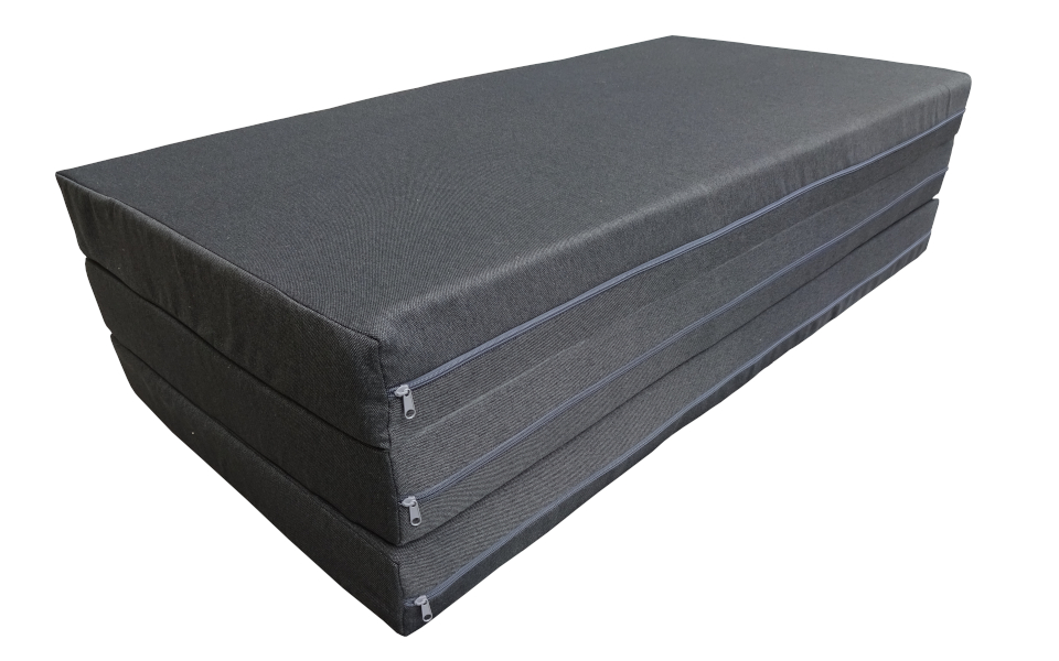 Faltmatratze-Palermo-130-x-190-x-11-cm-mit-Moebelbezugsstoff-Palo-Extra-von-Matratzen-Compass Faltbare Matratze  130x190x11 cm grau Palermo Vivo