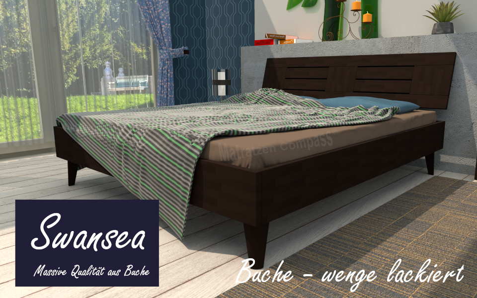 Holzbett Swansea- massive Qualität aus Buche