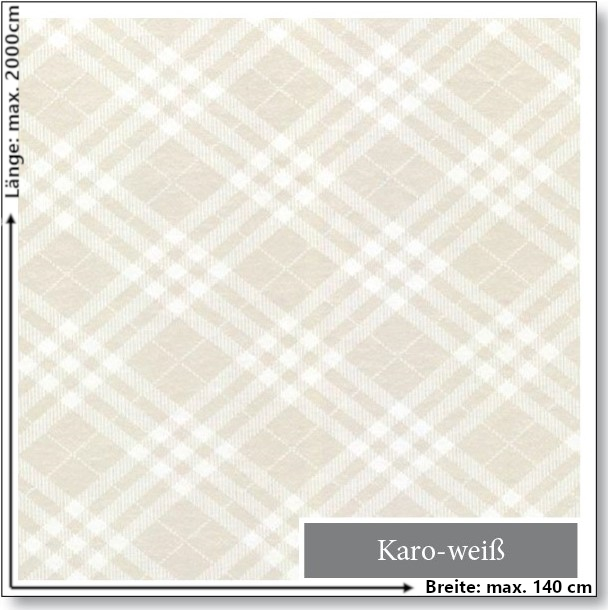 Wachstuch-Lugana-Karo-weiss-Matratzen-Compass WACHSTUCH Lugana Karo weiß