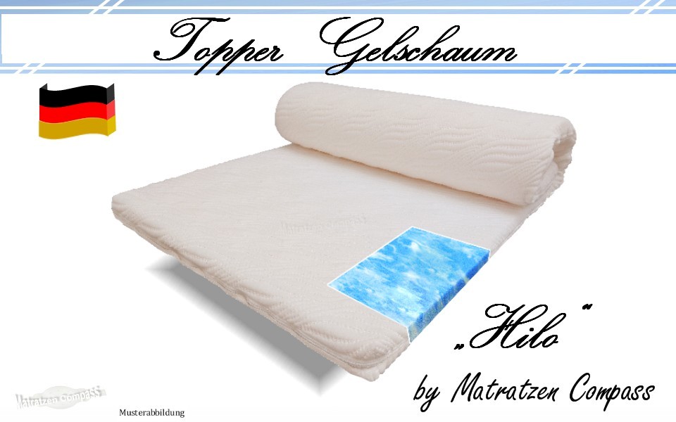 Matratzen-Topper-Gelschaum-Hilo-Max Matratzentopper Hilo Max mit Gelaxschaum 6 cm hoch