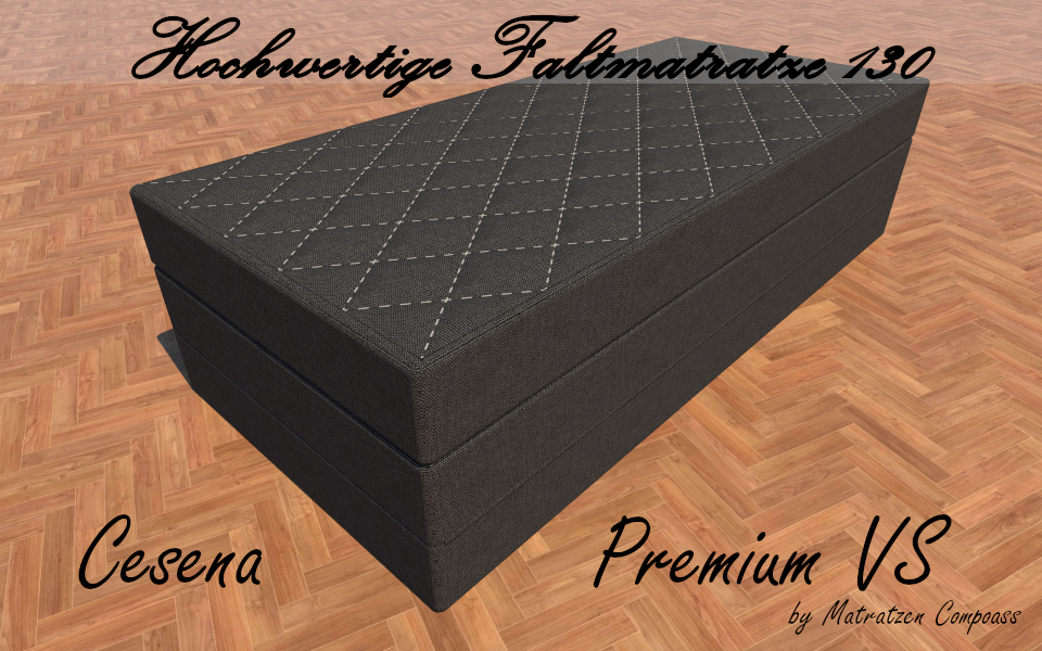 Cesena Premium VS 130x190x14 cm Faltmatratze Viscoschaumauflage grau