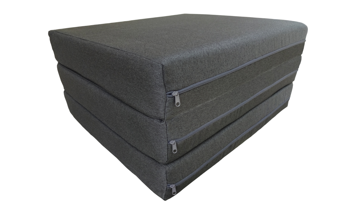 Matratze-Palermo-mit-Bezug-Palo-Extra-aus-M-belbezugsstoff-von-Matratzen-Compass Faltbare Matratze  80x200x11 cm grau Palermo Vivo