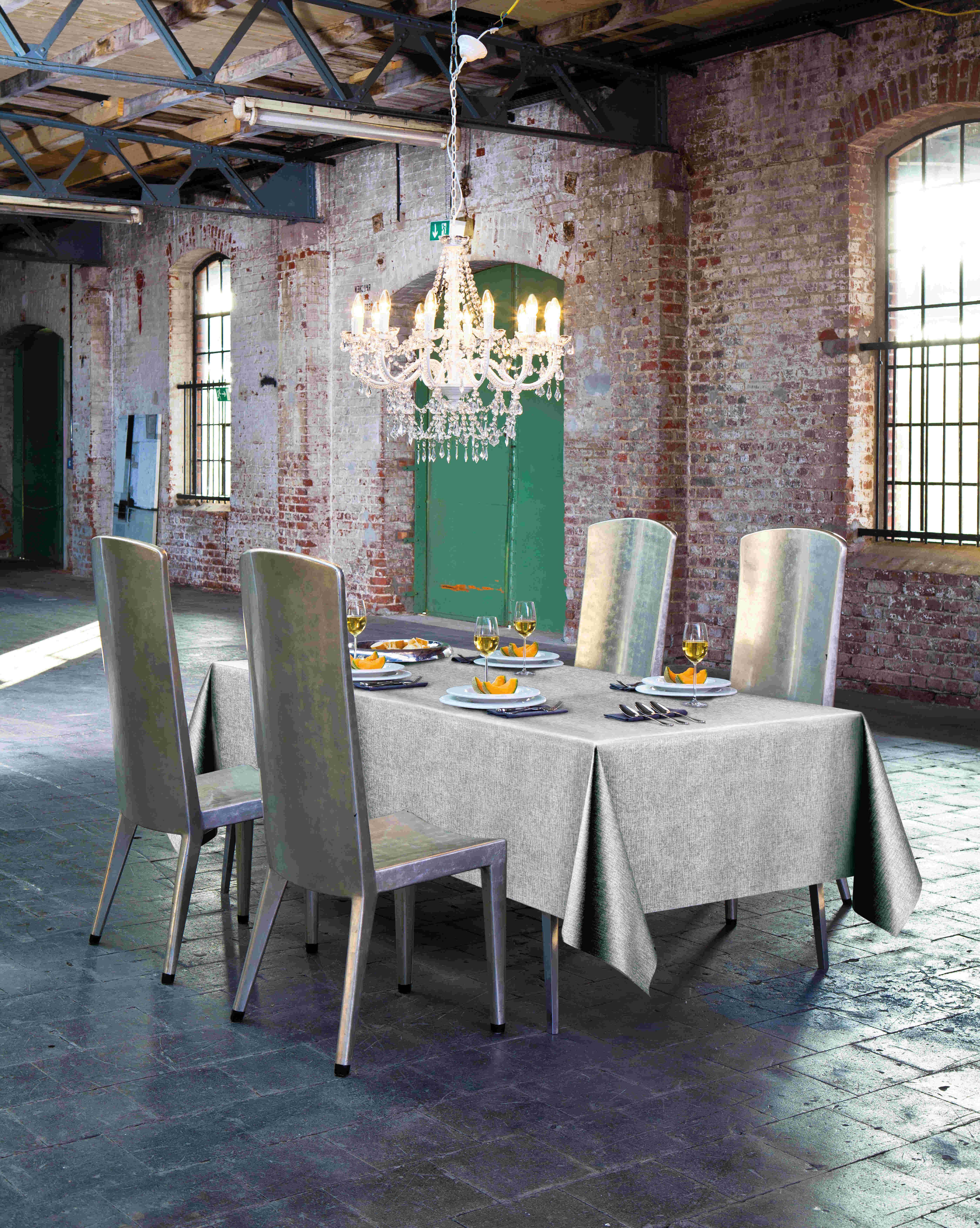 linen-wachstuch-tischdecke-silber-abwischbar-grosse-nach-wunsch WACHSTUCH Linen Silber