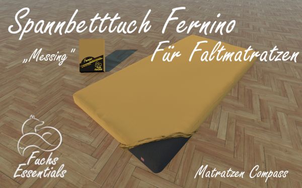 Bettlaken 60x200x11 Fernino messing - besonders geeignet für Faltmatratzen