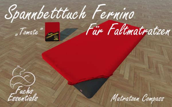 Bettlaken 60x190x11 Fernino tomate - insbesondere geeignet für Koffermatratzen