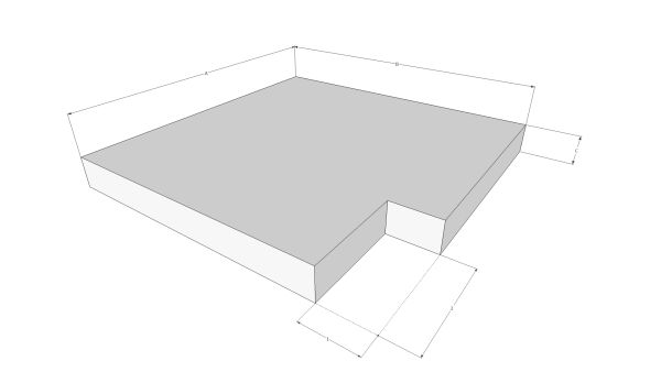 Testartikel - Nicht bestellbar - SF Spannbetttuch Magnifico Form 2 - Quader mit 90° Eckausschnitt