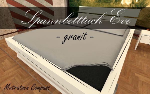 Hochwertiges Spannbetttuch 100 x 200 Eve granit - bestens geeignet für Matratzen bis 24 cm Höhe