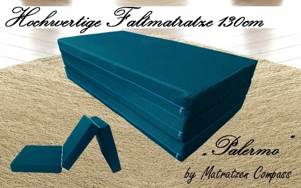 Faltbare Matratze 130x190x11 cm blau Palermo