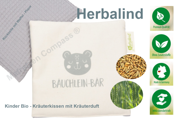 Herbalind Kinder-Getreidekissen Bäuchlein Bär