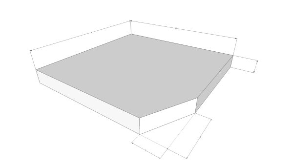 Testartikel - Nicht bestellbar - SF Spannbetttuch Magnifico Form 3 - Quader mit schrägem Eckausschni