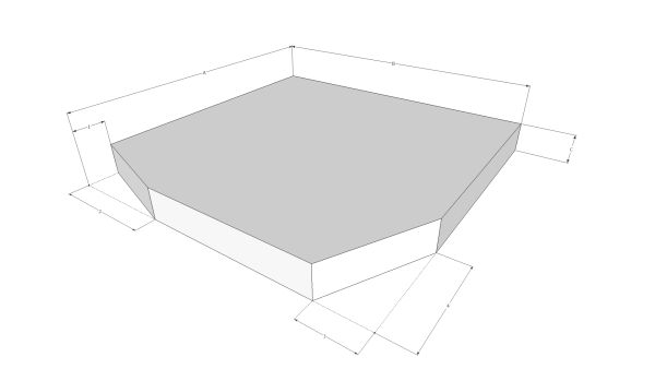 Testartikel - Nicht bestellbar - SF Spannbetttuch Magnifico Form 3 - 2 x Schräbabschnitt